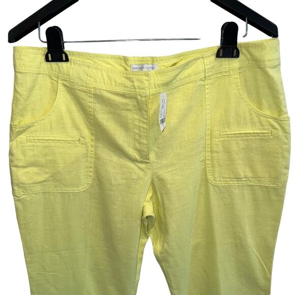 NWT New York & Co Linen Capri Pants Size 14 - Picture 2 of 10
